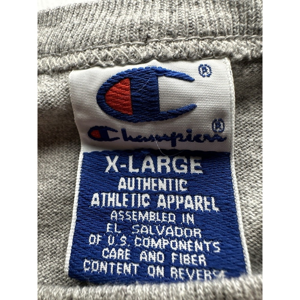 VTG Champion Millikin University T Shirt Mens XL Gray Spell Out College Athletic - Picture 6 of 11